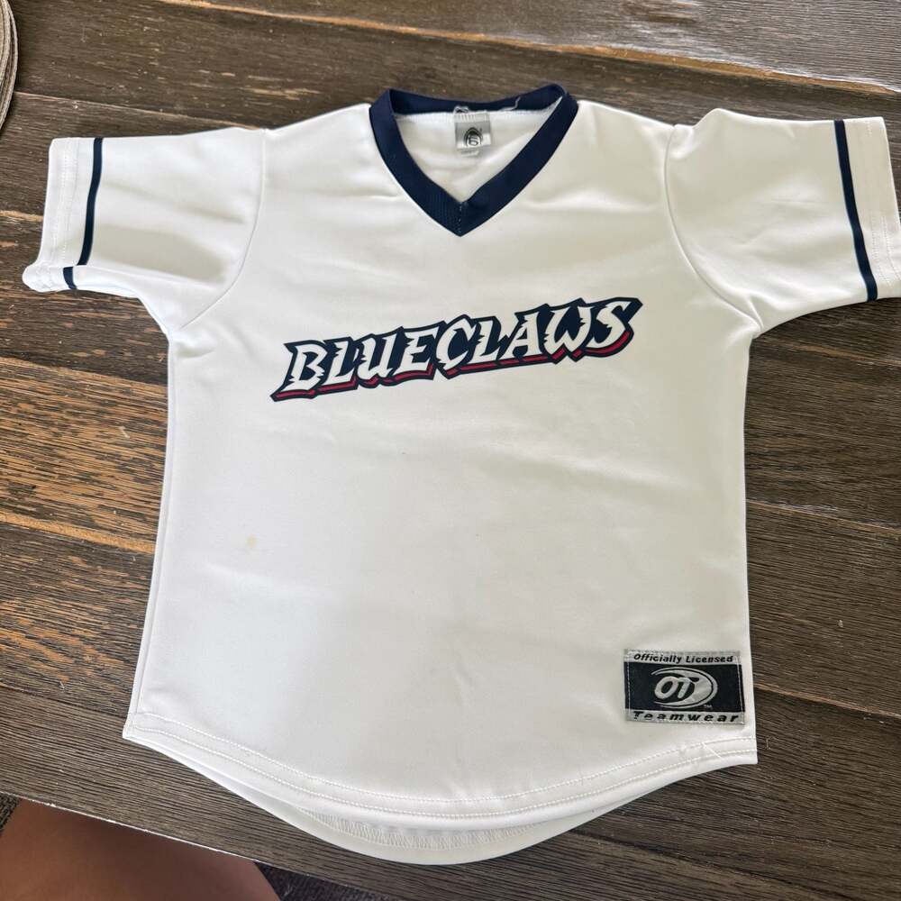 OT Teamwear Lakewood BlueClaws Youth Baseball Jersey - Personalized 'ANDY 1'